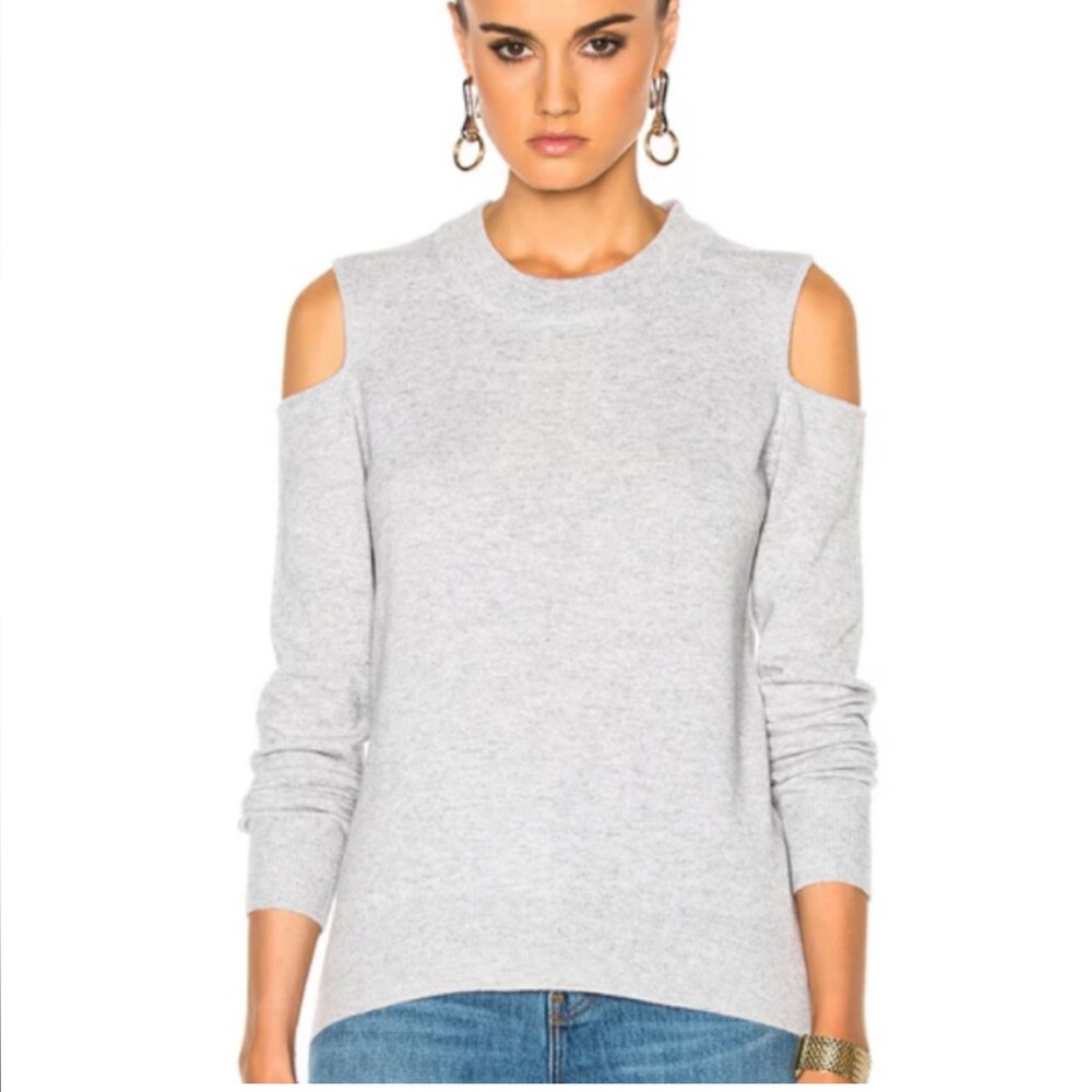 Veronica Beard Cashmere Cold Shoulder Sweater